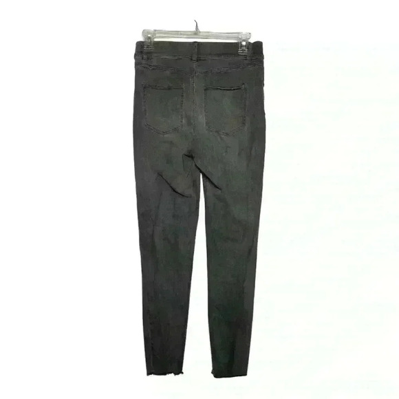 SPANX high waist pull on distressed black skinny denim jeans-sizeMedium - Picture 4 of 6